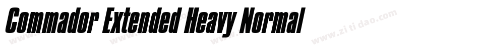 Commador Extended Heavy Normal字体转换